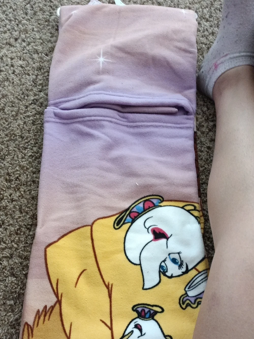 Disney Princess Beauty and the Beast Beach Towel - Pink, Yellow, Blue